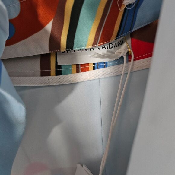 NWT Stefania Vaidani 60s Front Button Crop Top and Matching Button Mini Skirt SM - Picture 13 of 16